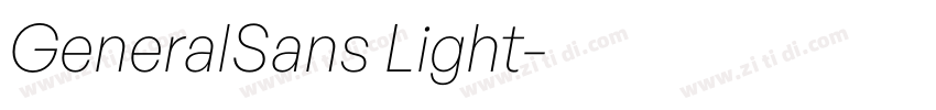 GeneralSans Light字体转换